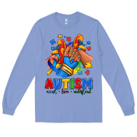 Autism Accept Love Understand Afro Girl Sneakers Long Sleeve Tee | Teevron
