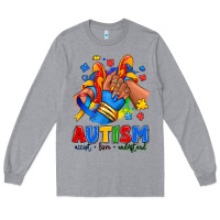 Heather Grey Autism accept love understand afro girl sneakers Long Sleeve Tee - RanaPortraitStore