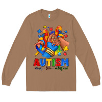 Toasted Coconut Autism accept love understand afro girl sneakers Long Sleeve Tee - RanaPortraitStore