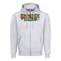 Heather Grey spanish teacher Zipper Hoodie - Zillion Design Studio