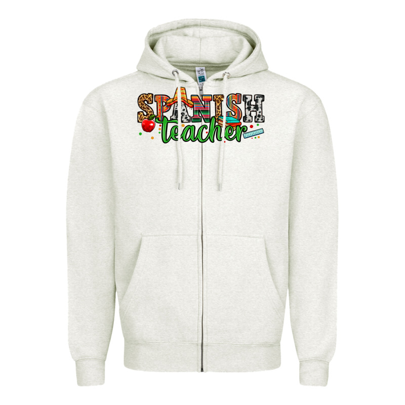 Spanish Teacher Zipper Hoodie by Zillion Design Studio | Teevron