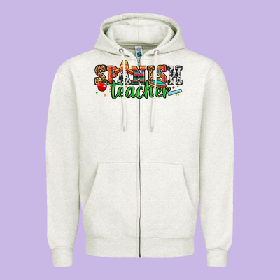 Spanish Teacher Zipper Hoodie Designed By Zillion Design Studio