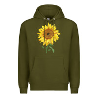 Army Green bambino sunflower Premium Hoodie - LillyAllenDesigns