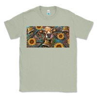 Cow With Aztec Leopard And Sunflower Classic Tee | Teevron