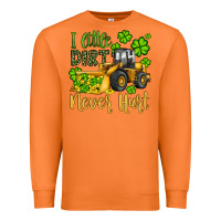 Carrot a little dirt never hurt st patricks bulldozer Premium Sweatshirt - JahusDesignShop