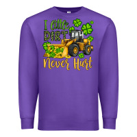Purple a little dirt never hurt st patricks bulldozer Premium Sweatshirt - JahusDesignShop
