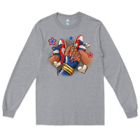 Heather Grey Baseball afro girl sneakers Long Sleeve Tee - RanaPortraitStore