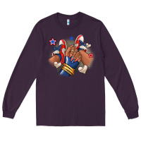 Plum Baseball afro girl sneakers Long Sleeve Tee - RanaPortraitStore