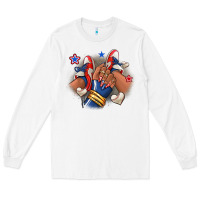White Baseball afro girl sneakers Long Sleeve Tee - RanaPortraitStore