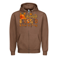 Chestnut thankful blessed and kind of a mess Zipper Hoodie - Zillion Design Studio