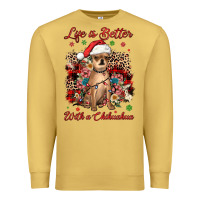 Christmas Life Is Better With A Chihuahua Premium Sweatshirt | Teevron