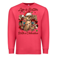 Cardinal christmas life is better with a chihuahua Premium Sweatshirt - JahusDesignShop