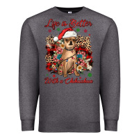 Charcoal Heather christmas life is better with a chihuahua Premium Sweatshirt - JahusDesignShop