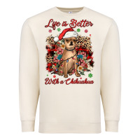 Sandshell christmas life is better with a chihuahua Premium Sweatshirt - JahusDesignShop
