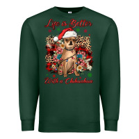 Sports Green christmas life is better with a chihuahua Premium Sweatshirt - JahusDesignShop