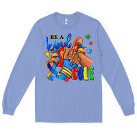Colony Blue Be a kind sole Autism afro girl sneakers Long Sleeve Tee - RanaPortraitStore