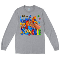 Heather Grey Be a kind sole Autism afro girl sneakers Long Sleeve Tee - RanaPortraitStore