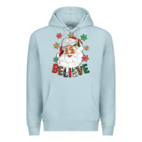Blue Mist Believe Christmas Premium Hoodie - NancyCooperArtShop