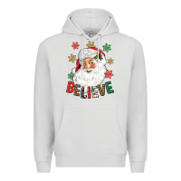 Dove Grey Believe Christmas Premium Hoodie - NancyCooperArtShop