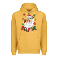 Mustard Believe Christmas Premium Hoodie - NancyCooperArtShop