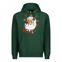 Sports Green Believe Christmas Premium Hoodie - NancyCooperArtShop