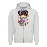 Dove Grey hello pre k Zipper Hoodie - texasbilliewilder
