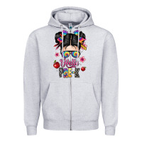 Heather Grey hello pre k Zipper Hoodie - texasbilliewilder