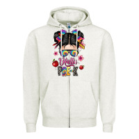 Oatmeal Heather hello pre k Zipper Hoodie - texasbilliewilder