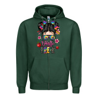 Sports Green hello pre k Zipper Hoodie - texasbilliewilder