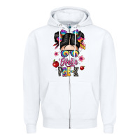 White hello pre k Zipper Hoodie - texasbilliewilder