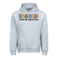 Heather Grey unafraid Urban Hoodie - MaliasSmallBusiness