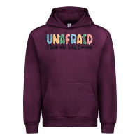 Mauve Wine unafraid Urban Hoodie - MaliasSmallBusiness