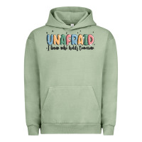Pigment Oil Green unafraid Urban Hoodie - MaliasSmallBusiness