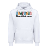 White unafraid Urban Hoodie - MaliasSmallBusiness