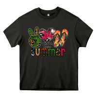 Asphalt peace love summer Heavy Core Tee - CowhideDigitalArt
