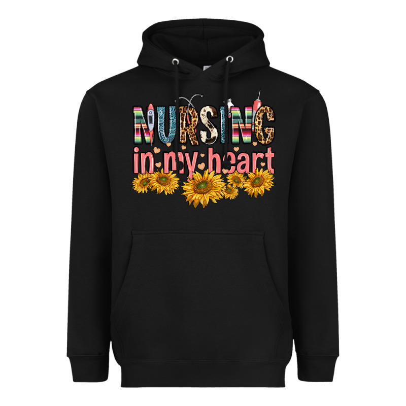 Nursing In My Heart Heavyweight Hoodie by FaDigitalArtStudio | Teevron