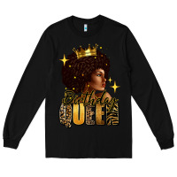 Black Birthday queen afro girl Long Sleeve Tee - RanaPortraitStore