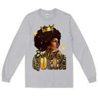 Moon Dust Birthday queen afro girl Long Sleeve Tee - RanaPortraitStore