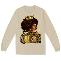 Mushroom Birthday queen afro girl Long Sleeve Tee - RanaPortraitStore