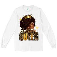 White Birthday queen afro girl Long Sleeve Tee - RanaPortraitStore