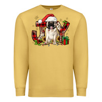 Antique Gold christmas joy pug Premium Sweatshirt - JahusDesignShop