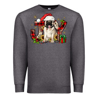 Charcoal Heather christmas joy pug Premium Sweatshirt - JahusDesignShop