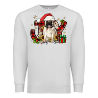 Dove Grey christmas joy pug Premium Sweatshirt - JahusDesignShop