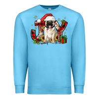 Ocean Blue christmas joy pug Premium Sweatshirt - JahusDesignShop