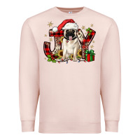 Pale Pink christmas joy pug Premium Sweatshirt - JahusDesignShop
