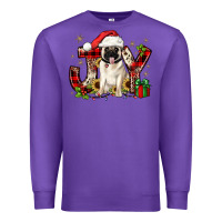 Purple christmas joy pug Premium Sweatshirt - JahusDesignShop