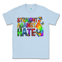 Dusty Blue straight against hate pride lgbtq Classic Tee - texasbilliewilder