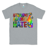 Heather Grey straight against hate pride lgbtq Classic Tee - texasbilliewilder