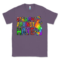 Lavender straight against hate pride lgbtq Classic Tee - texasbilliewilder