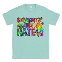 Seafoam straight against hate pride lgbtq Classic Tee - texasbilliewilder
